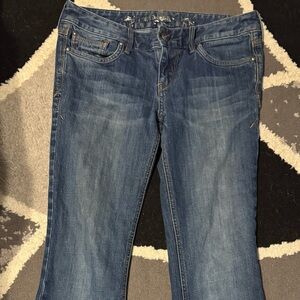 Express Bootcut Jeans Size 4 Medium Wash with Stretch